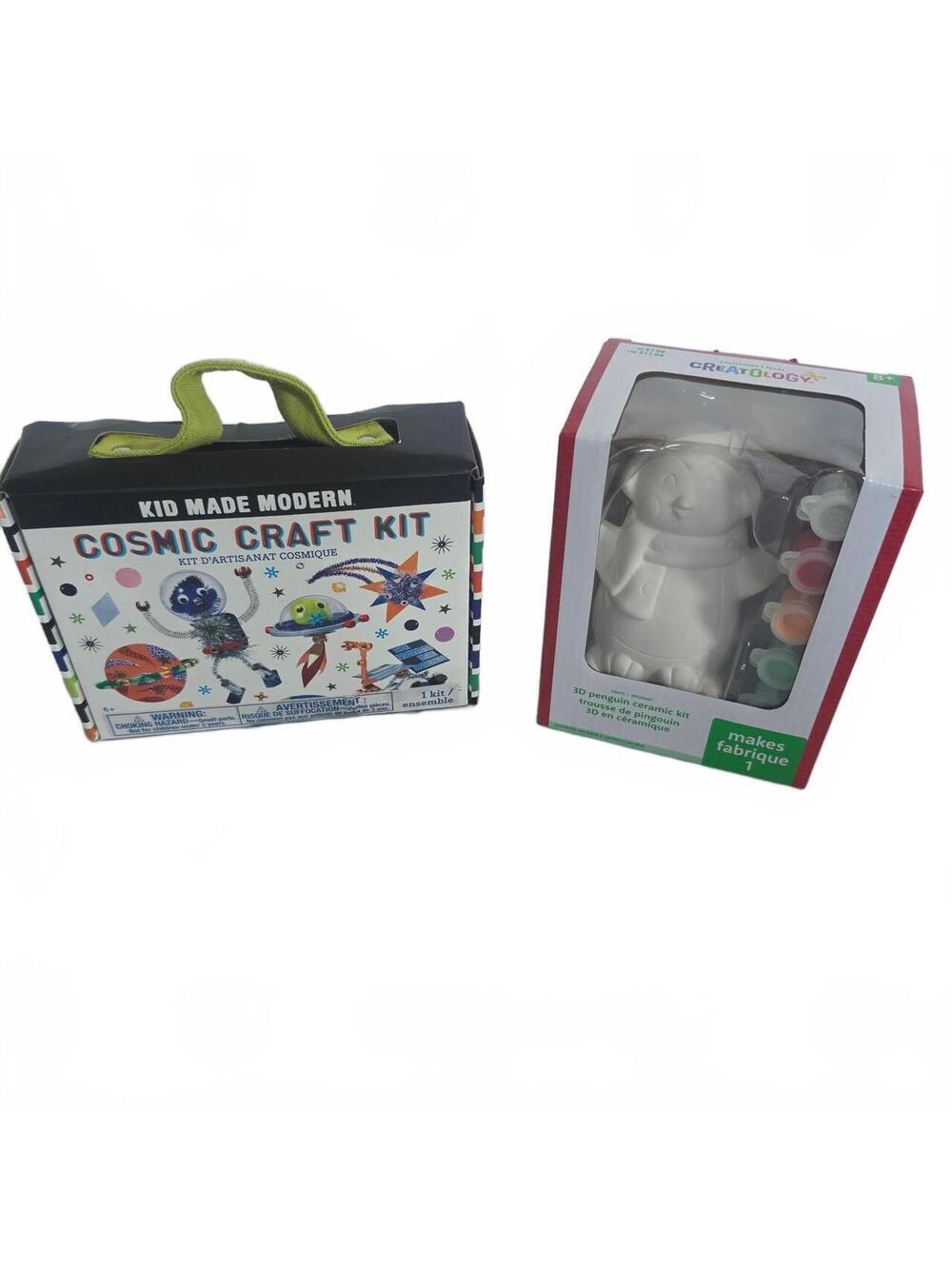 Kid Made Modern Cosmic Craft Kit and Creatology 3D Penguin Ceramic Paint Kit - 2